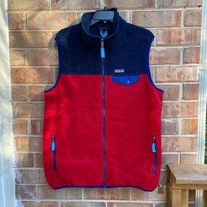 Patagonia Synchilla Vest Red/Blue Size XL
